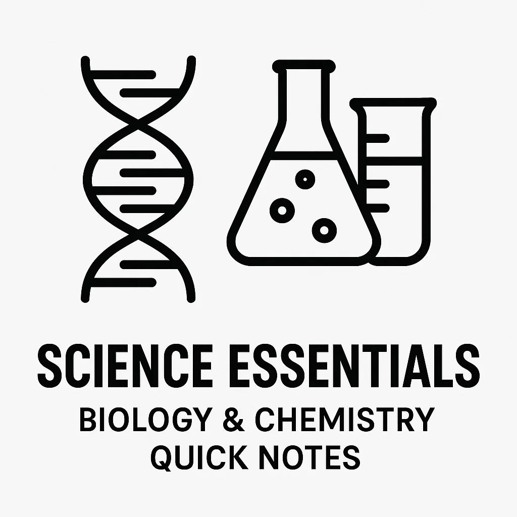 Science Essentials: Biology & Chemistry Quick Notes (27 Pages)
